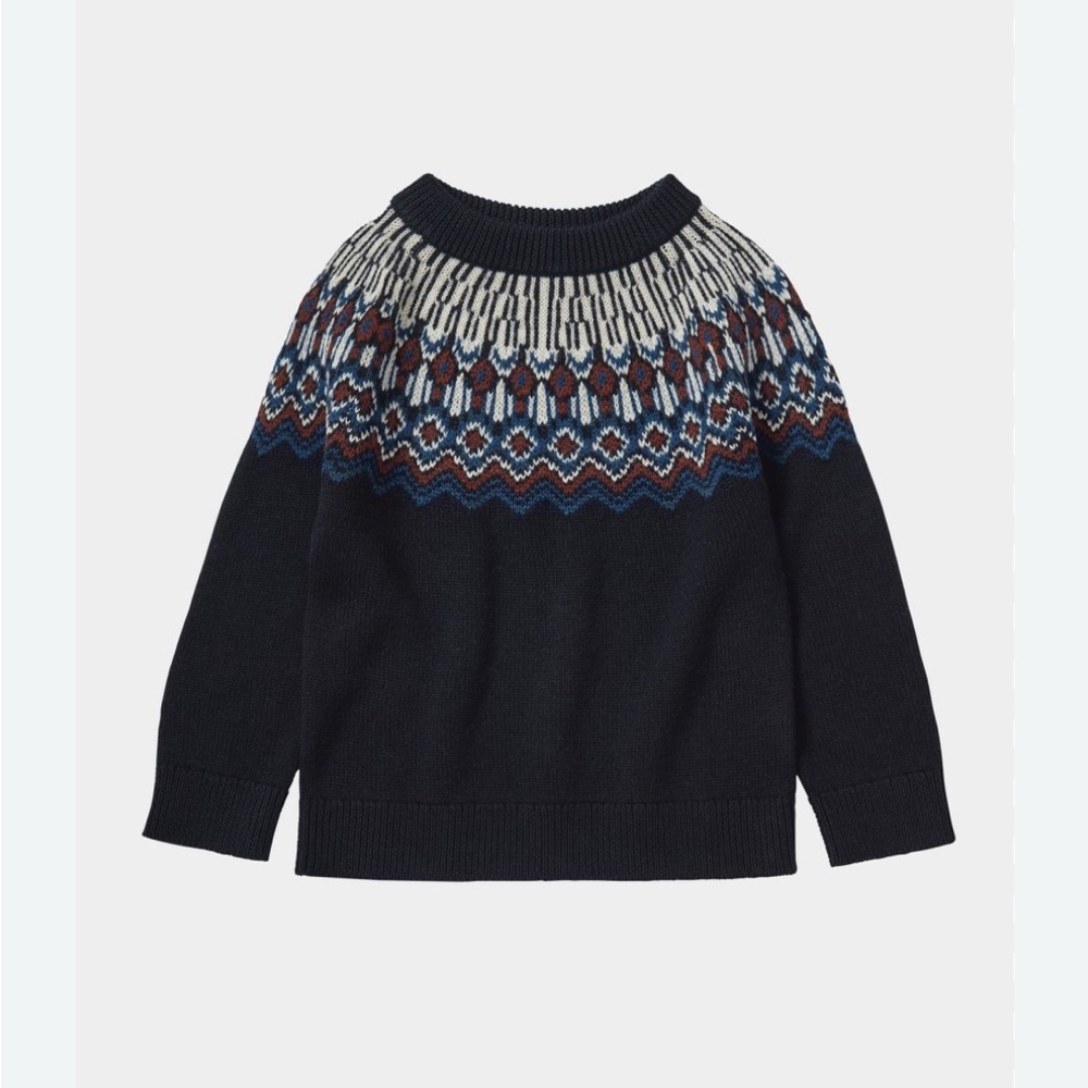 Kids FUB Navy Fair Isle Patterned Sweater size 5